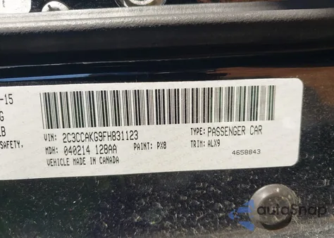 2015 Chrysler 300C Awd from USA, damaged, VIN 2C3CCAKG9FH831123